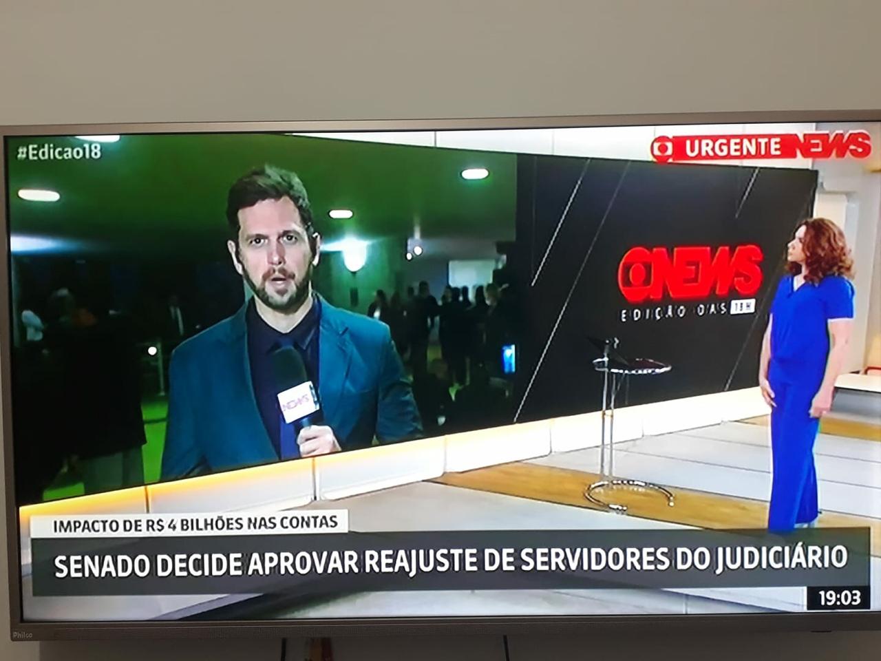 SINTRAJUFE/CE EXIGE CORREÇÃO DE INFORMAÇÃO DADA PELA GLOBONEWS SOBRE REAJUSTE APROVADO NO SENADO